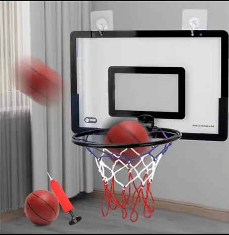 مجموعة كرة سلة معلّقة للأطفال والكبار - للاستعمال الداخلي