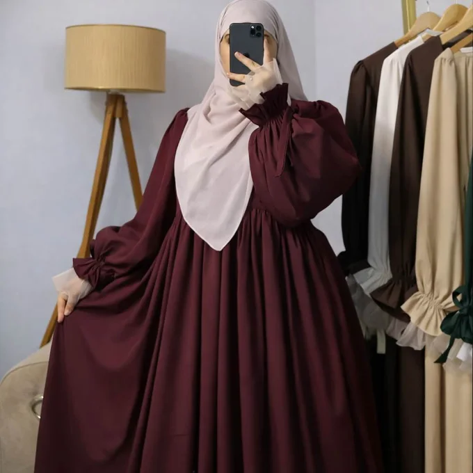 عباية كلوش كريب روزا