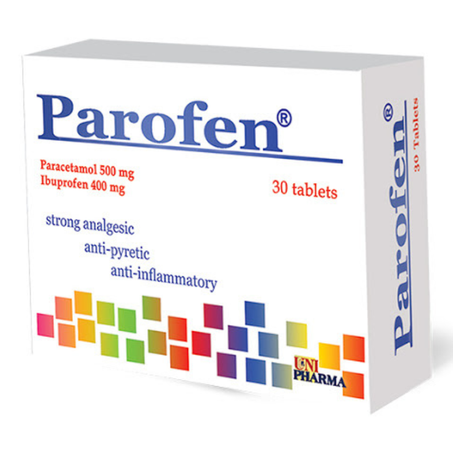 Parofen اقراص مسكنة للألم وخافضة للحرارة ومضادة للالتهاب 30 قرص