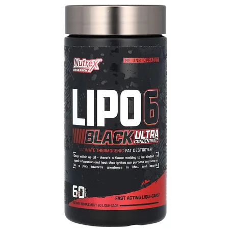 كبسولات ليبو 6 بلاك لحرق الدهون المكثف (Lipo 6 Black Ultra Concentrate 60 Tabs)