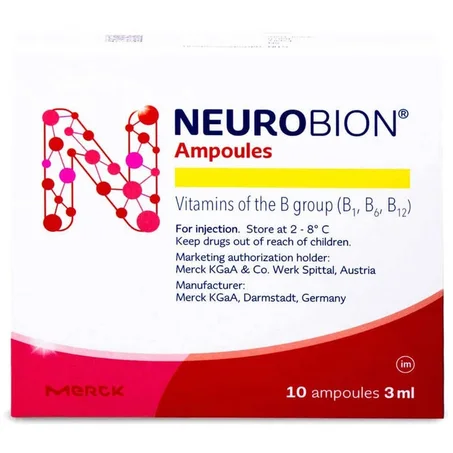 أمبولات نيوروبیون الطبية لحقن الأعصاب (Neurobion 10 Amp 3ml)