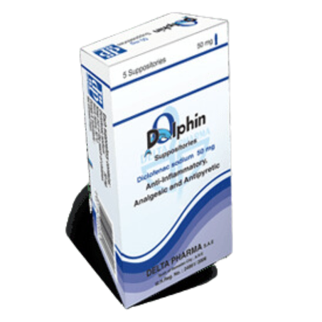 Dolphin لبوس خافض للحرارة ومسكن للألم 10 suppositories