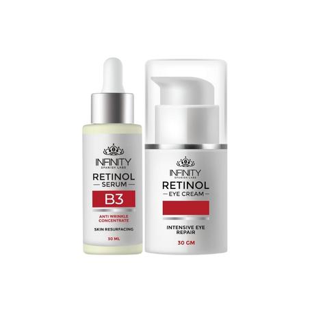 باقة الريتينول النقي لمنع التجاعيد ومحاربة الشيخوخة-كريم لعين مل 30-سيرم للعين 30 مل-INFINITY RETINOL