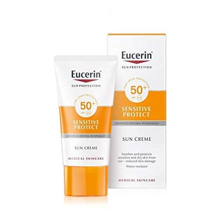 Eucerin  كريم الحماية من الشمس للبشرة الحساسة من يوسيرين SPF50+ - 50 مل