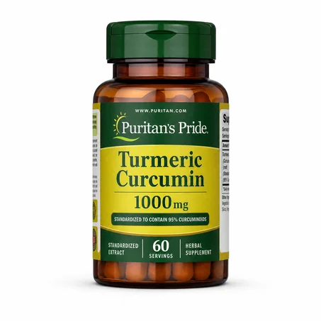بيورتانز برايد كركمين مع خلاصة الكركم 1000 ملجم - 60 حصة (Puritans Pride Turmeric Curcumin 1000MG - 60 Serv.)