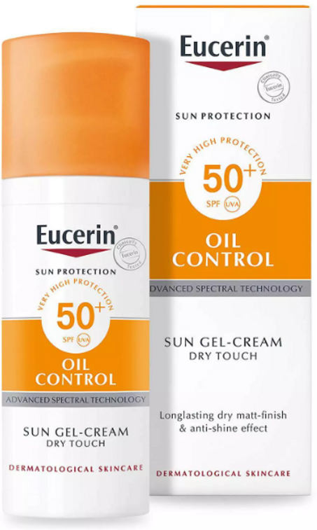 Eucerin كريم جل للتحكم في الزيت للبشرة الدهنية والمعرضة لحب الشباب من يوسيرين بعامل حماية من الشمس SPF50+ 50 مل