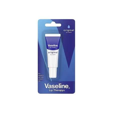 Vaseline مرطب الشفاه الأصلي من فازلين لعلاج الشفاه للحصول على شفاه ناعمة وملساء على الفور. 10مل