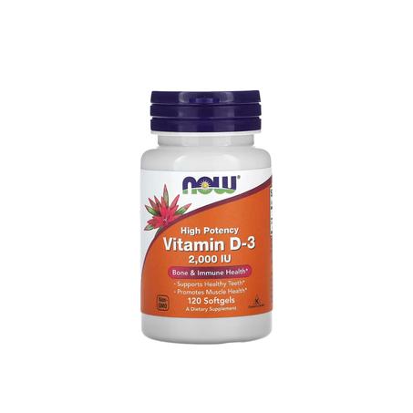 NOW Foods, Vitamin D-3, High Potency, 50 mcg (2,000 IU), 120 Softgels-فيتامين د