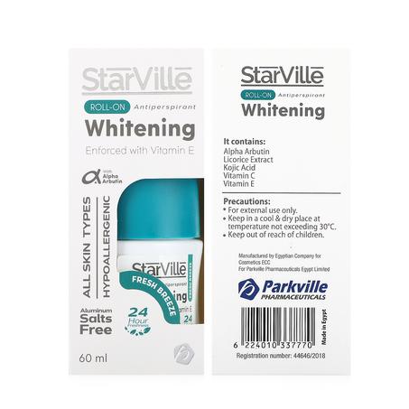 starville 60ml رول اون تفتيح ومزيل العرق بمزيج من الروائح الطبيعية