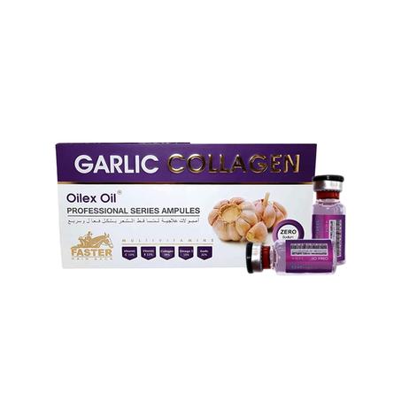 OILEX OIL-فاستر امبولات الكولاجين والثوم الطبيعي لمنع تساقط الشعر-5 امبول*10 مل