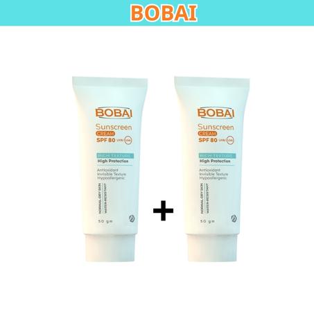 واقي شمسي كريم للبشرة الجافة والعادية عامل حماية 80+  باقة 1+1-BOBAI FOR PARKVILLE
