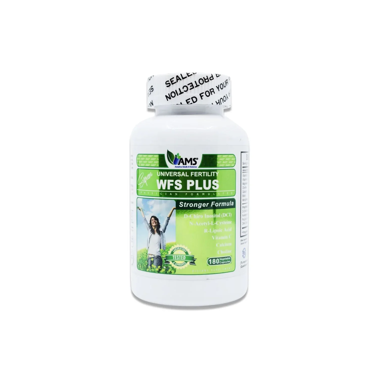 AMS WFS Plus Cap لدعم الخصوبة والصحة الإنجابية لدى النساء.
