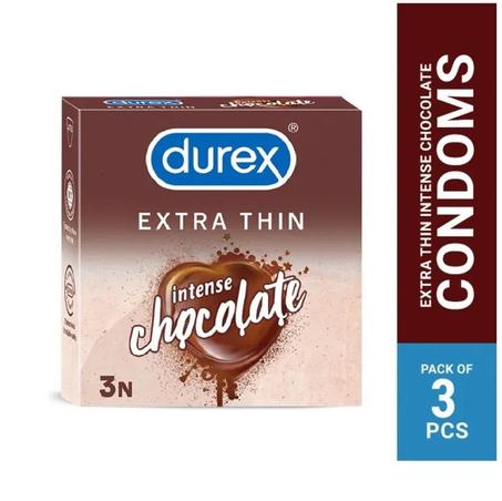 Durex Extra Thin Intense Chocolate Flavored Condom 3 Count