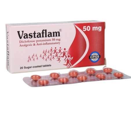 vastaflam اقراص مسكنة ومضادة للالتهاب 20 قرص