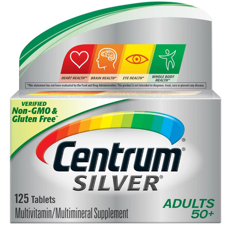 cetrum silver مالتي فيتامين لتعويض معادن وفيتامينات الجسم بعد التقدم في العمر