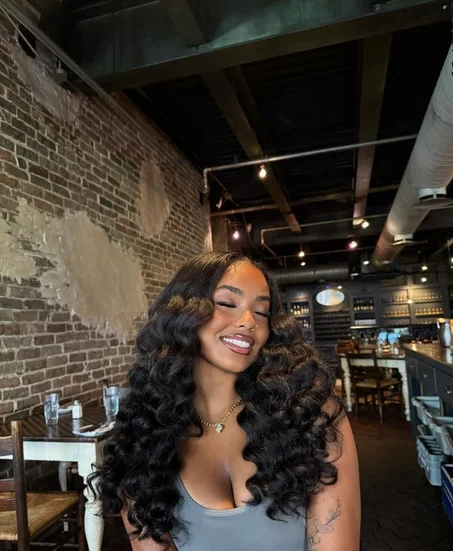 Perruque  Wave  Noir long