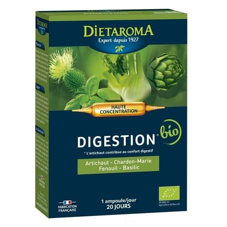 DIETAROMA C.I.P DIGESTION BIO - 20 AMPOULES  ARTICHAUT-CHARDON -MARIE -FENOUIL-BASILIC