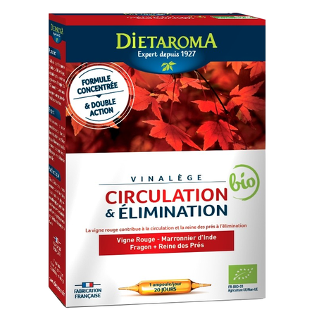 DIETAROMA - VINALEGE  CIRCULATION ET ELIMINATION  20 AMPOULES