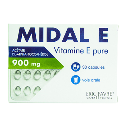 ERIC FAVRE MIDAL E VITAMINE E PURE 900 MG  30 CAPSULES