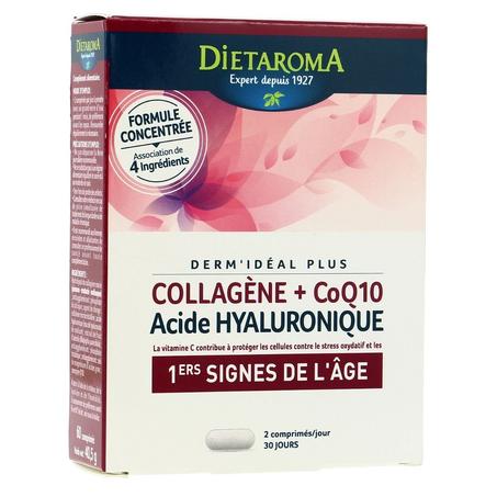 DIETAROMA  DERM'IDÉAL PLUS COLLAGENE Q10 ACIDE HYALURONIQUE  60 COMPRIMÉS