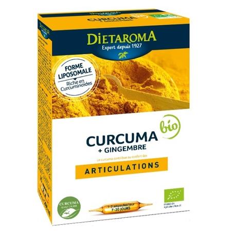 DIETAROMA  CURCUMA +GINGEMBRE BIO 20 AMPOULES