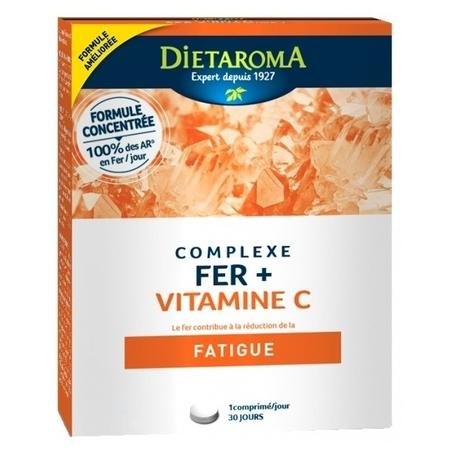 DIETAROMA  COMPLEXE FER + VITAMINE C - 30 COMPRIMES