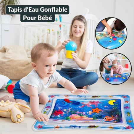 Tapis d’Eau Gonflable pour Bébé Avec 6 Créatures Marines