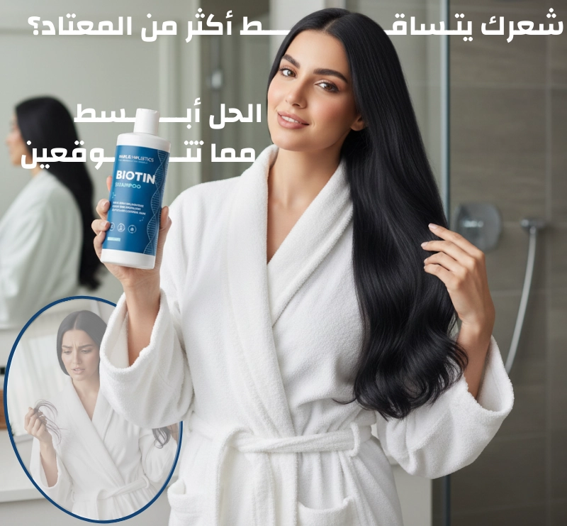 شامبو البيوتين لتكثيف الشعر وتقليل التساقط