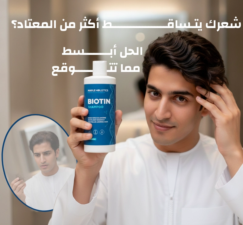 شامبو البيوتين لتكثيف الشعر وتقليل التساقط