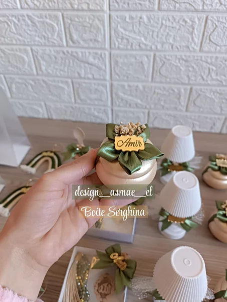 توزيعات boîte Sarghina الفاخرة – لمسة أنيقة لإحتفال بالمولود