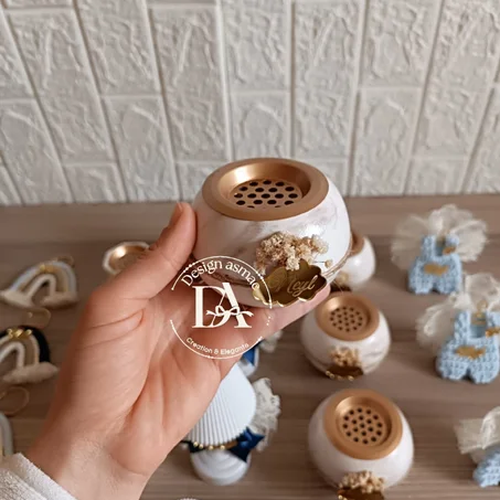 مبخرة أنيقة بلمسة ذهبية ✨👶