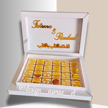علبة شوكولاتة راقية للخطوبة ✨