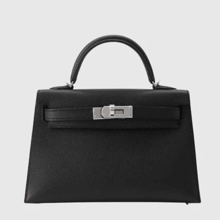Hermes Black Epsom Mini Kelly Do bag