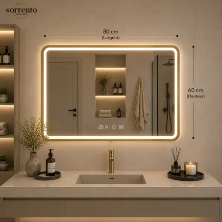 Miroir LED Sorrento Rectangle Horizontal – Design Italien