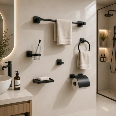 Ensemble d'Accessoires de Salle de Bain BASTA