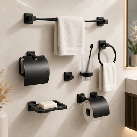 Luxetouches– Ensemble d'Accessoires de Salle de Bain Premium