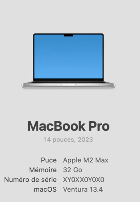 MacBook Pro (13 pouces, M1,  2022)