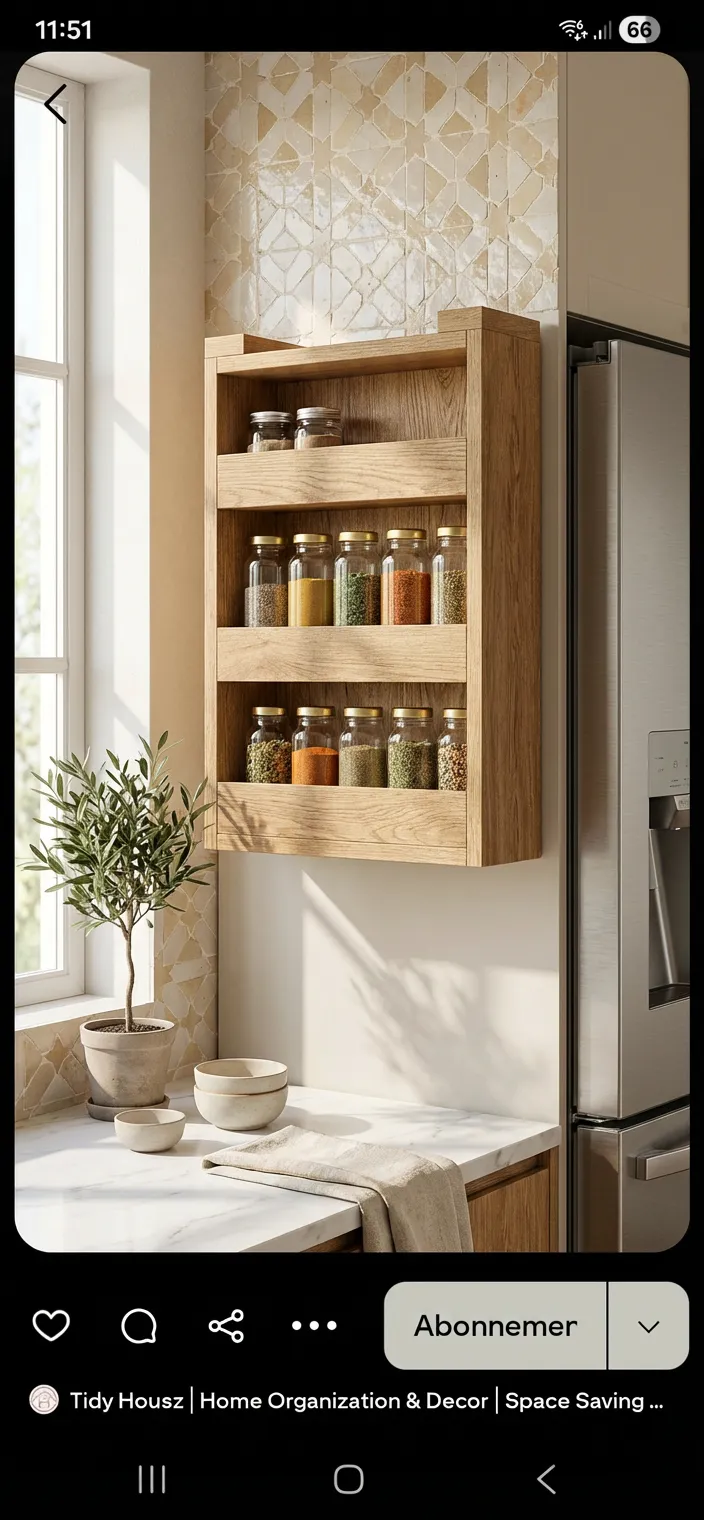 🧂 خزانة توابل ذكية بجانب الثلاجة