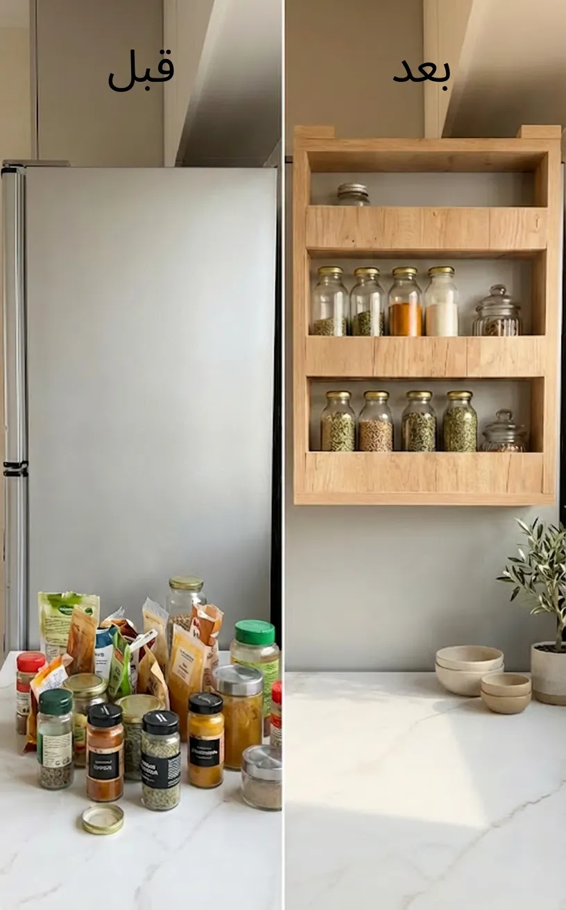 🧂 خزانة توابل ذكية بجانب الثلاجة