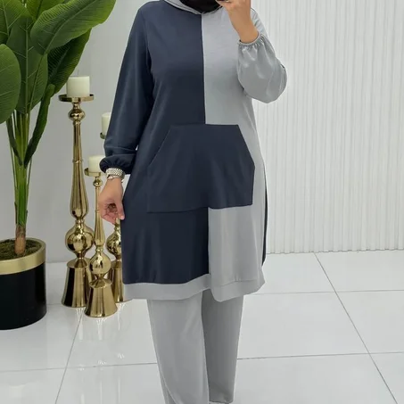 ✨ طقم عصري مريح وأنيق للمحجبات ✨