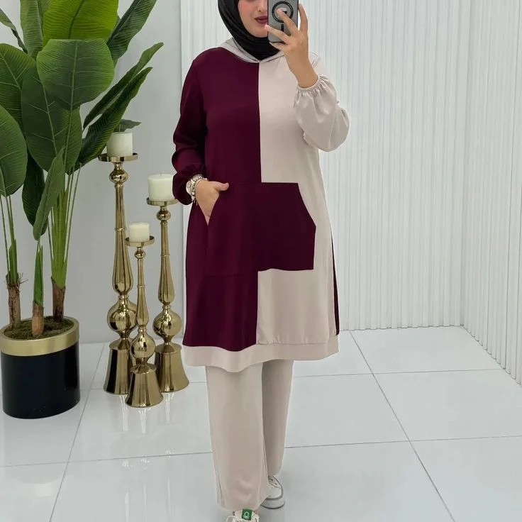 ✨ طقم عصري مريح وأنيق للمحجبات ✨