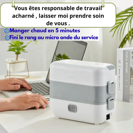 Le Chauffe-Repas Électrique Tout-en-Un : Préparez, Réchauffez et Gardez Vos Repas au Chaud à Tout Moment !