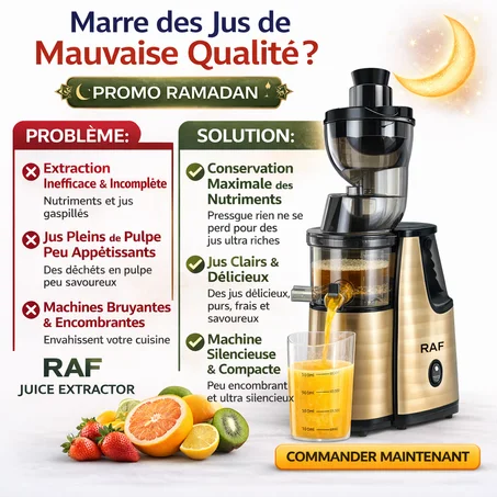 Le Meilleur Extracteur de Jus à Haute Performance pour des Boissons Saines et Délicieuses !