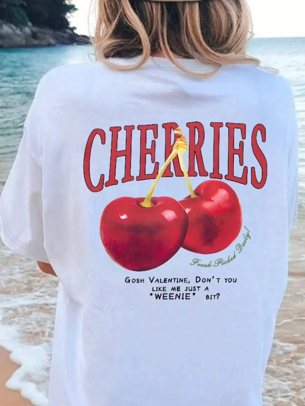 T-SHIRT OVER SIZE CHERRIES