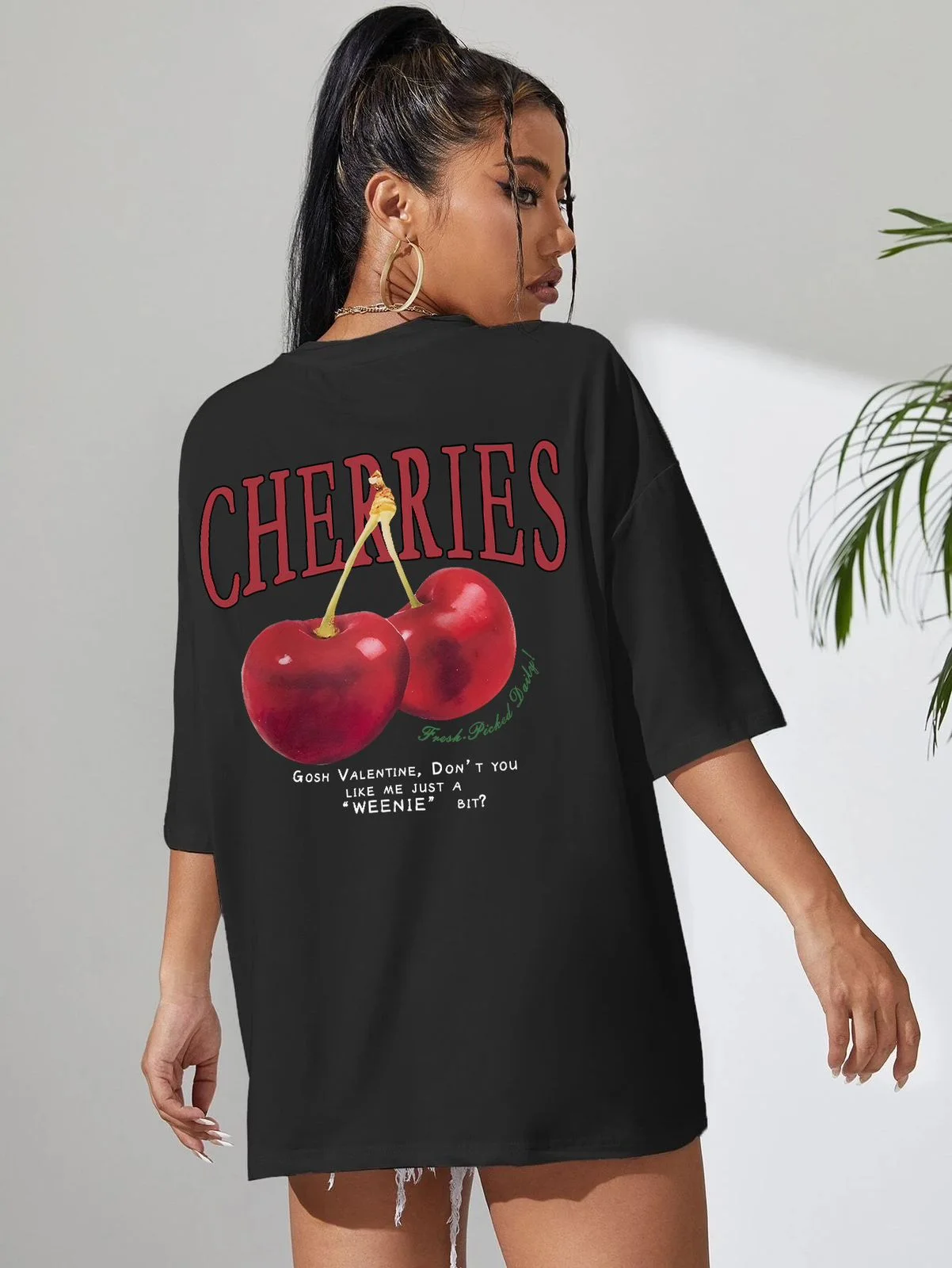 T-SHIRT OVER SIZE CHERRIES