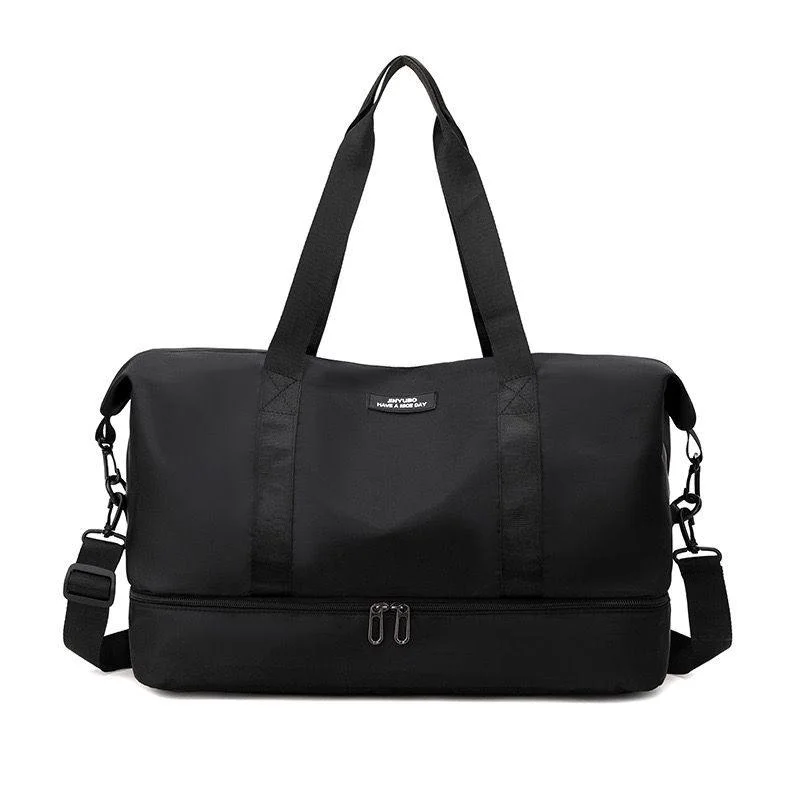 Sac de fitness de grande capacité avec compartiment à chaussures pour hommes et femmes, sac à dos de voyage, sangle initiée réglable, sac à main de sport