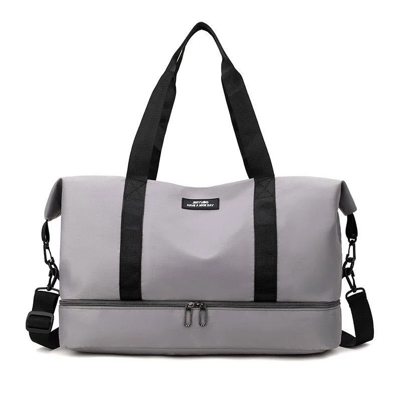 Sac de fitness de grande capacité avec compartiment à chaussures pour hommes et femmes, sac à dos de voyage, sangle initiée réglable, sac à main de sport