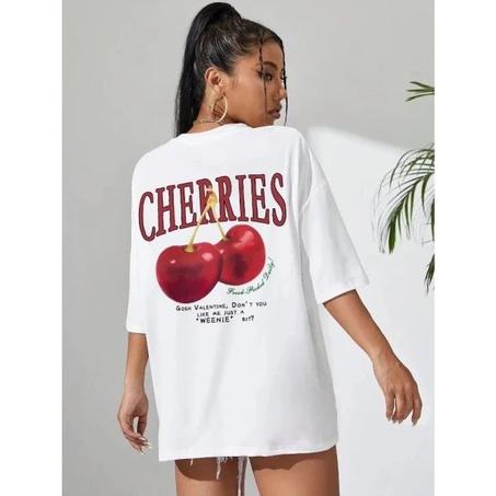 T-SHIRT OVER SIZE CHERRIES