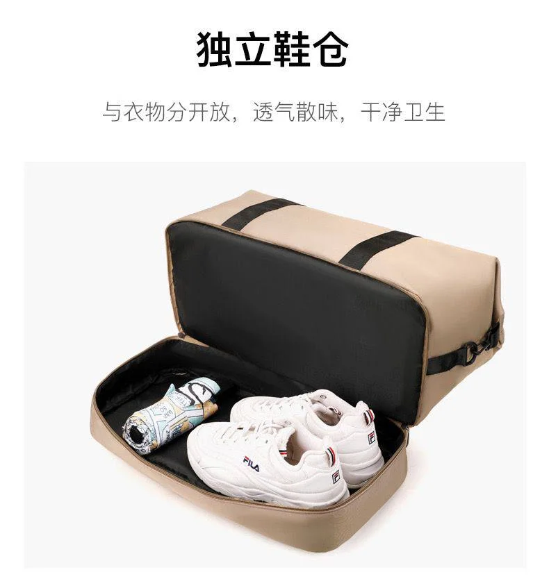 Sac de fitness de grande capacité avec compartiment à chaussures pour hommes et femmes, sac à dos de voyage, sangle initiée réglable, sac à main de sport