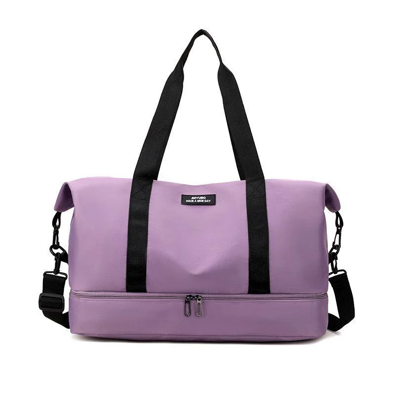 Sac de fitness de grande capacité avec compartiment à chaussures pour hommes et femmes, sac à dos de voyage, sangle initiée réglable, sac à main de sport